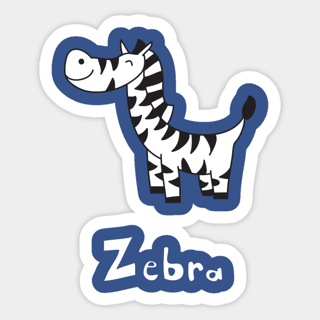 Zebra Sticker by ptdoodles